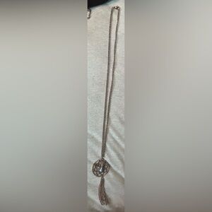 Silver & Turquoise DreamCatcher Chain Necklace